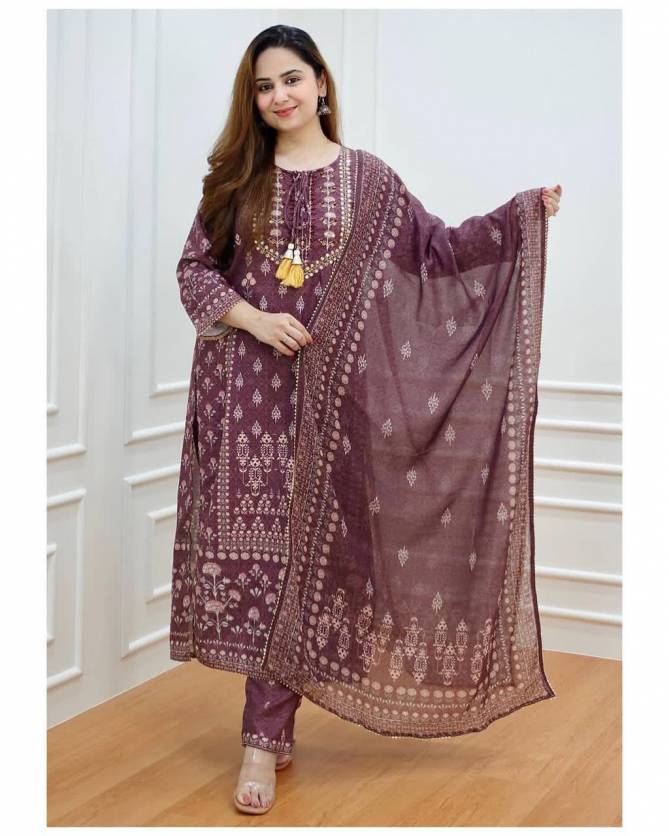 Muslin Silk Mirror Work digital print stripes Readymade Salwar Suits